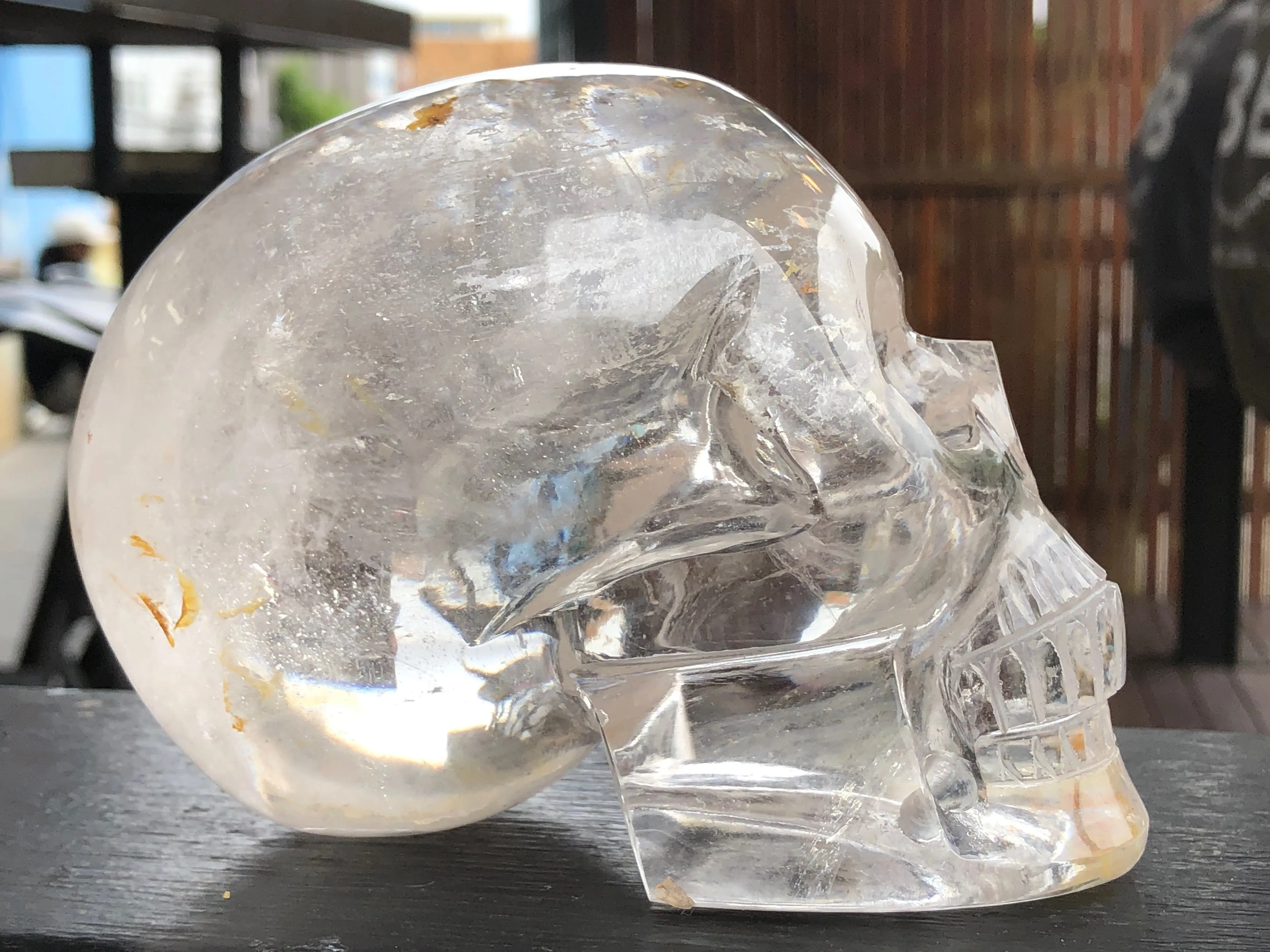 Himalayan Clear Quartz Hand-Carved Skull [1k1217]