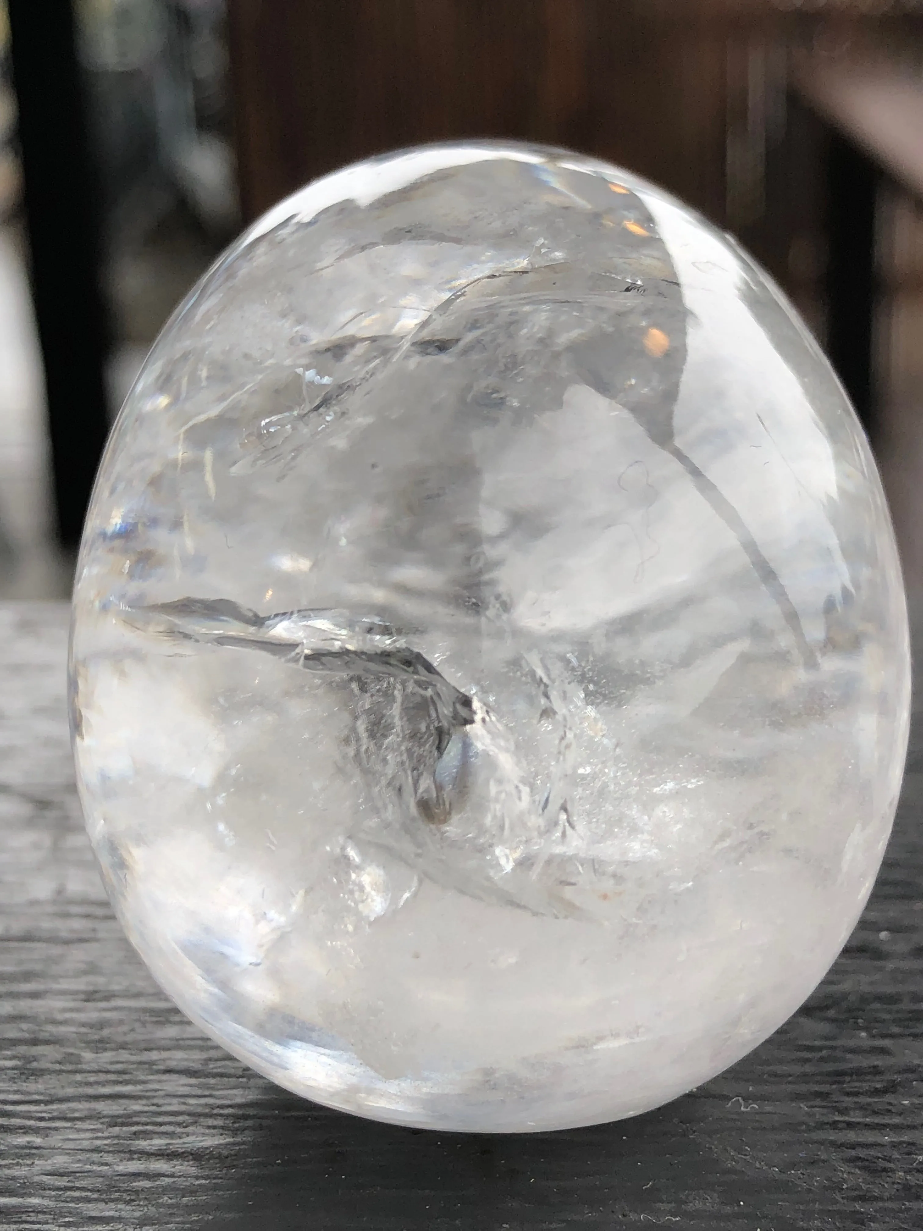 Himalayan Clear Quartz Hand-Carved Skull [1k1219}