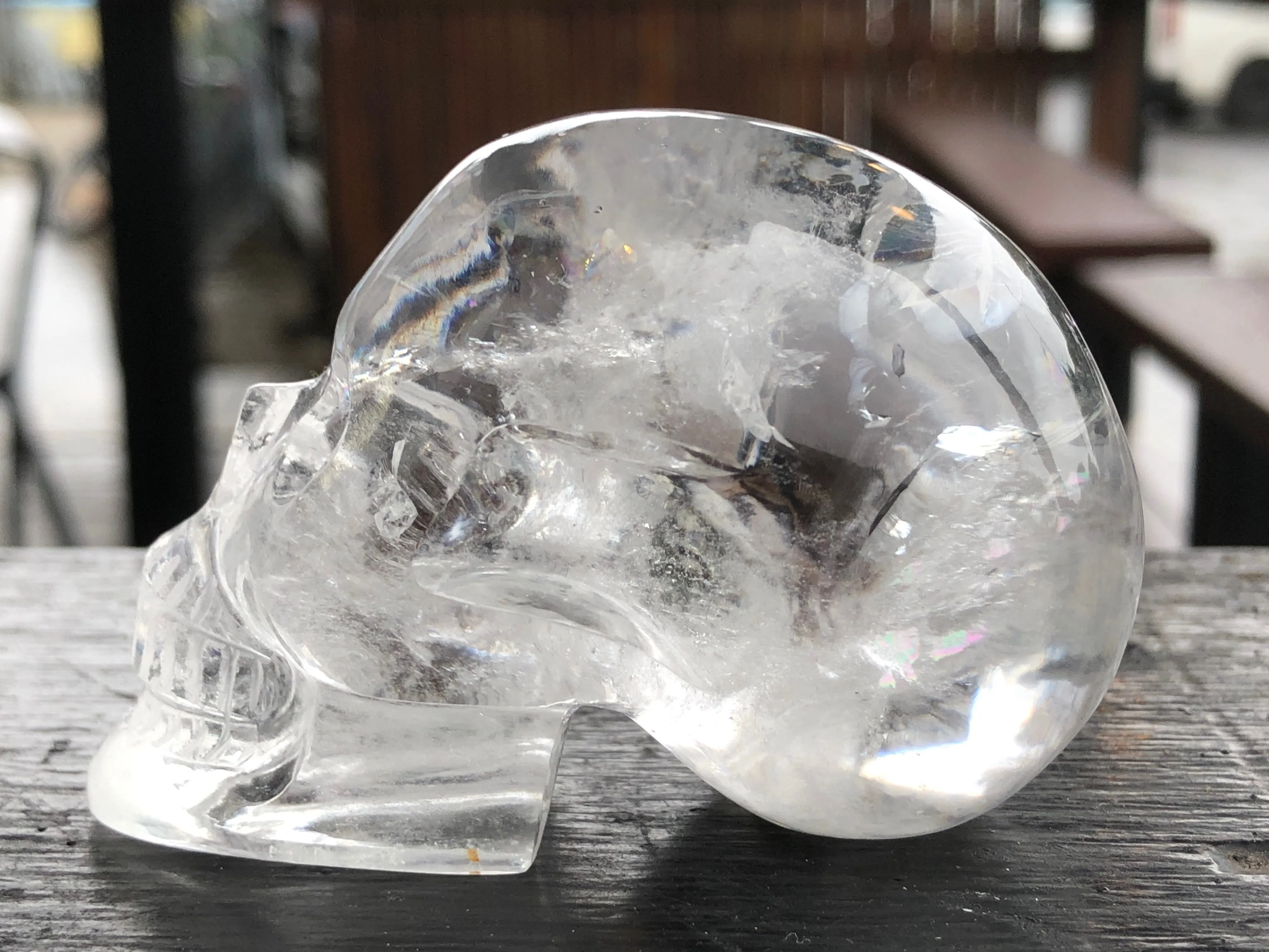 Himalayan Clear Quartz Hand-Carved Skull [1k1219}