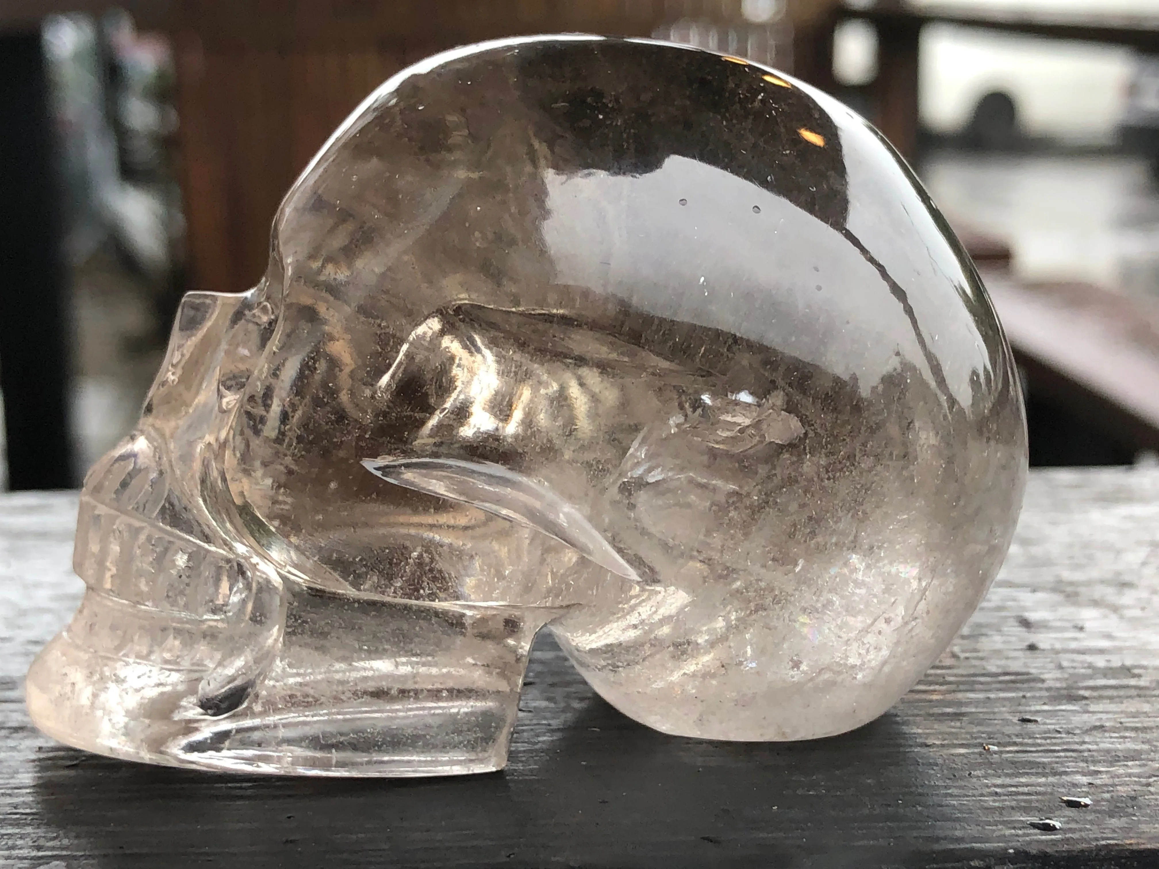 Himalayan Smoky Quartz Hand-Carved Skull [1k1222]