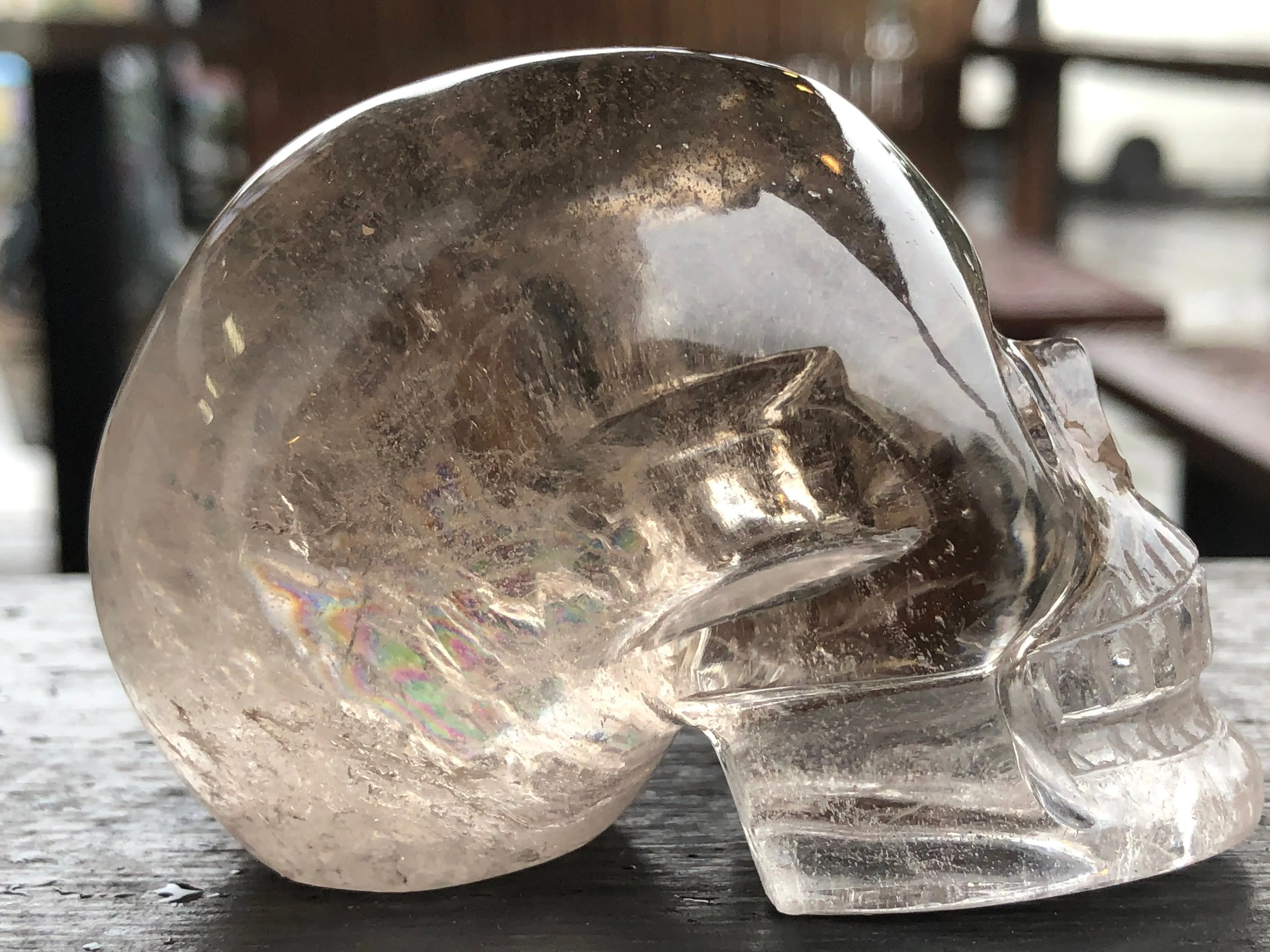 Himalayan Smoky Quartz Hand-Carved Skull [1k1222]