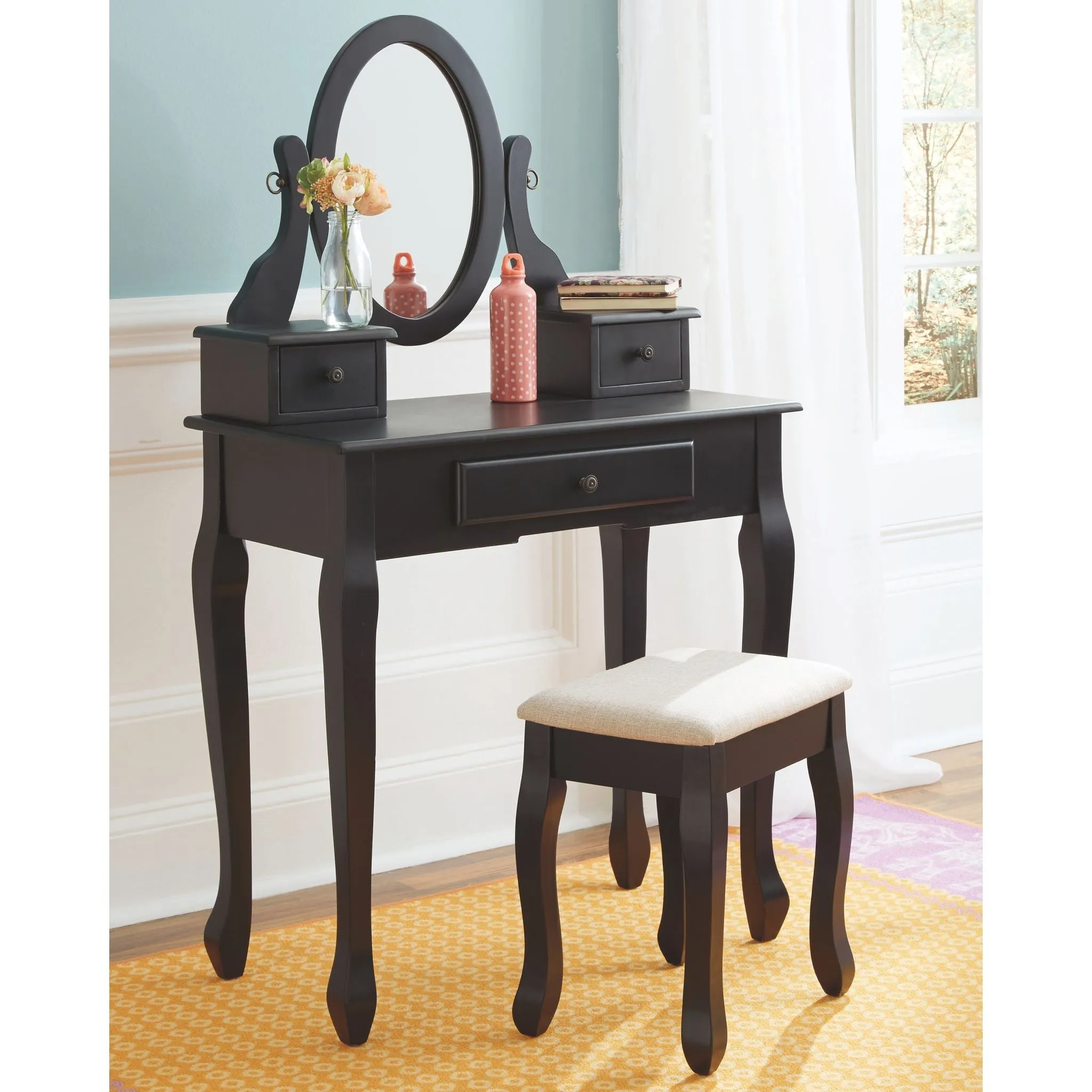 Huey Vineyard Vanity, Mirror & Stool