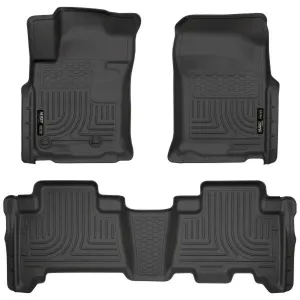 Husky Liners Weatherbeater Floor Liner Black - Front & Rear | 2012-2010 Toyota 4Runner