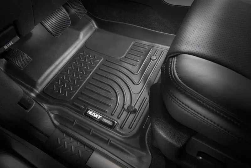 Husky Liners Weatherbeater Floor Liner - Front - Plastic - Black - Nissan Murano 2015-21 - (Pair)