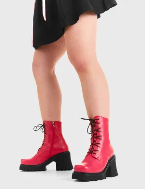 In Opposition Chunky Platform Ankle Boots