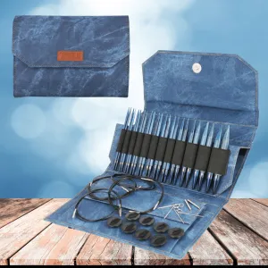 Interchangeable needles LYKKE - 5" Indigo - Blue Denim 🐦