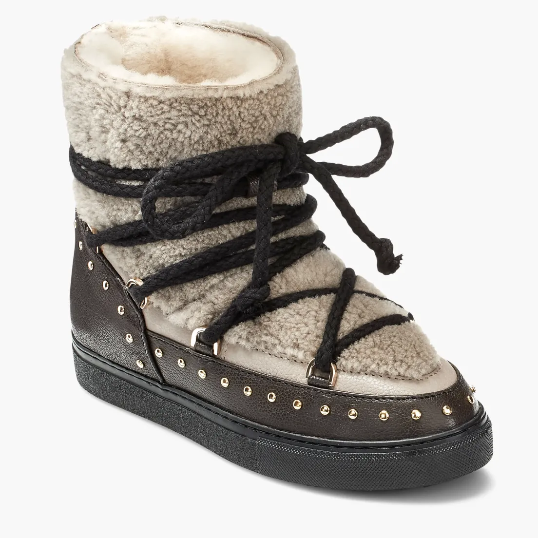 INUIKII Sneaker Curly Rock WEDGE Taupe Boots