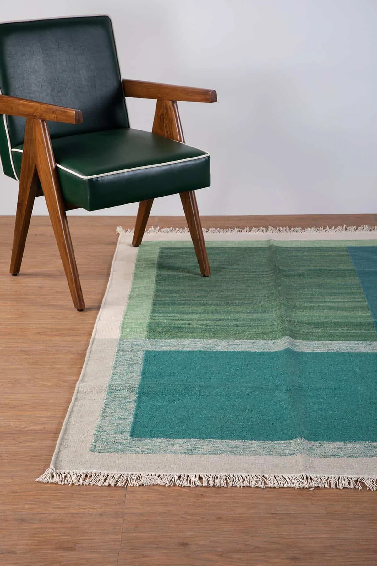 Jade Door Cotton And Wool Woven Rug