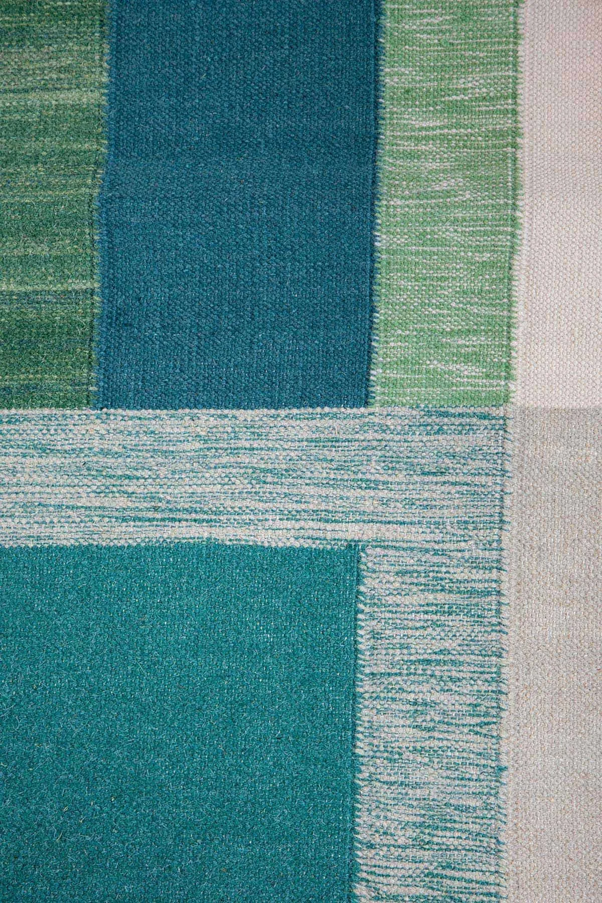 Jade Door Cotton And Wool Woven Rug