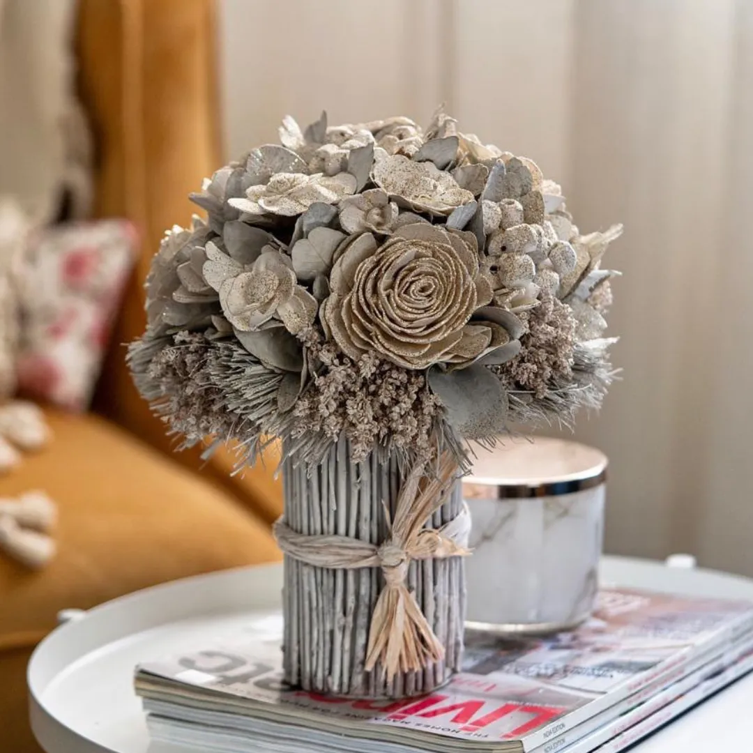 Jewel-toned Dried Flower Bouquet