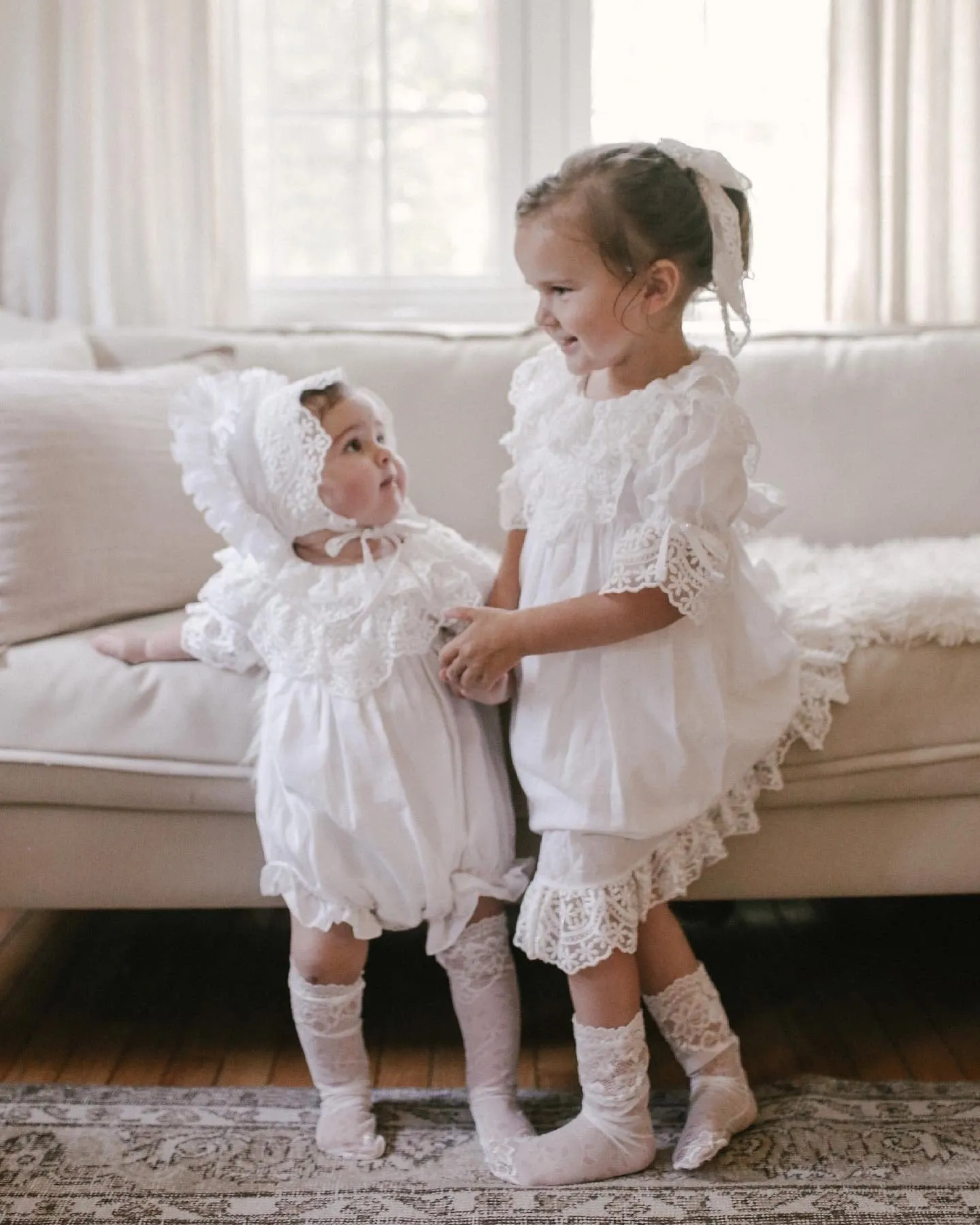 Katherine Embroidered Linen Bonnet