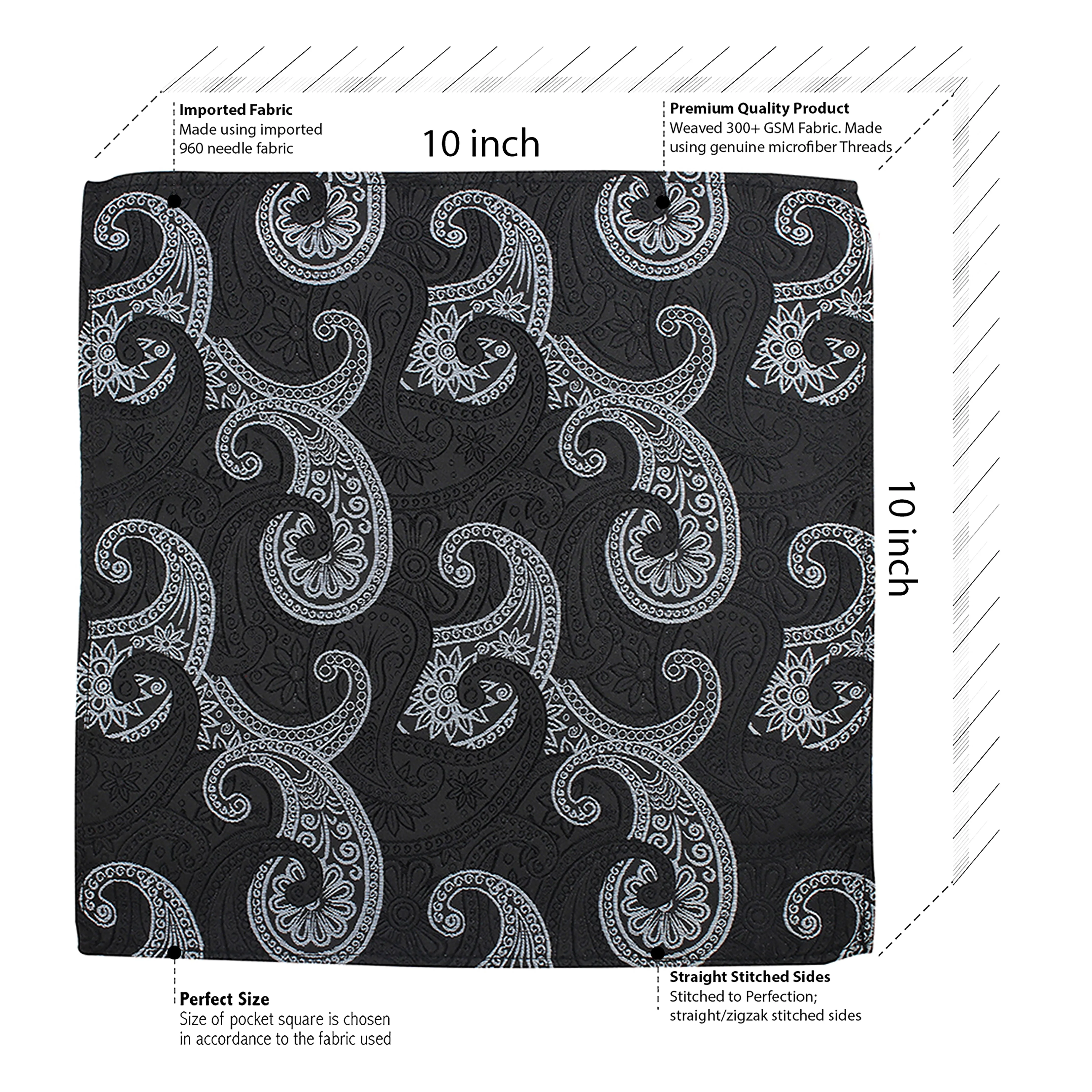 Kavove Graceful Paisley Black Cummerbund Gift Set