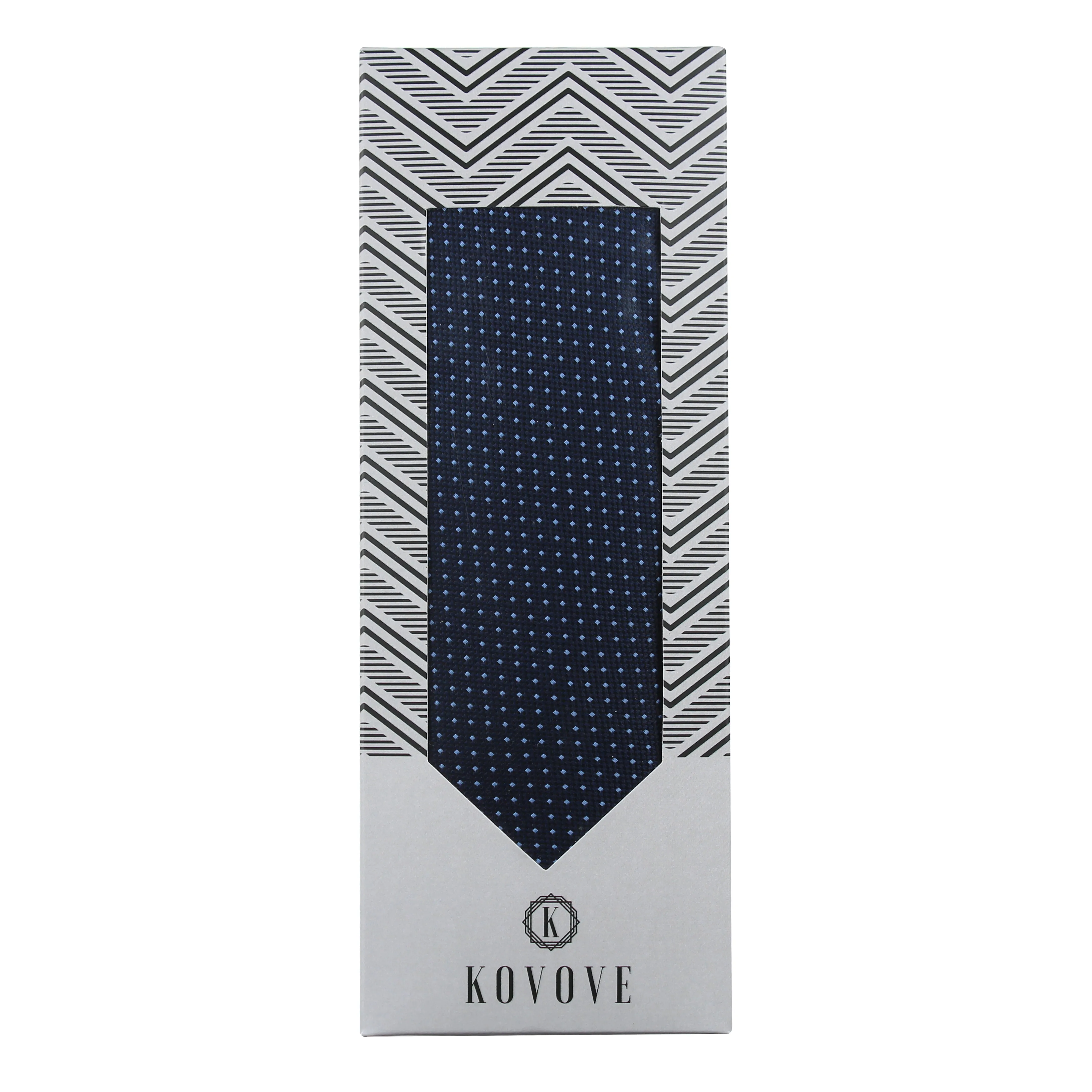 Kovove Graceful Blue Polka Dot Neck Tie For Men