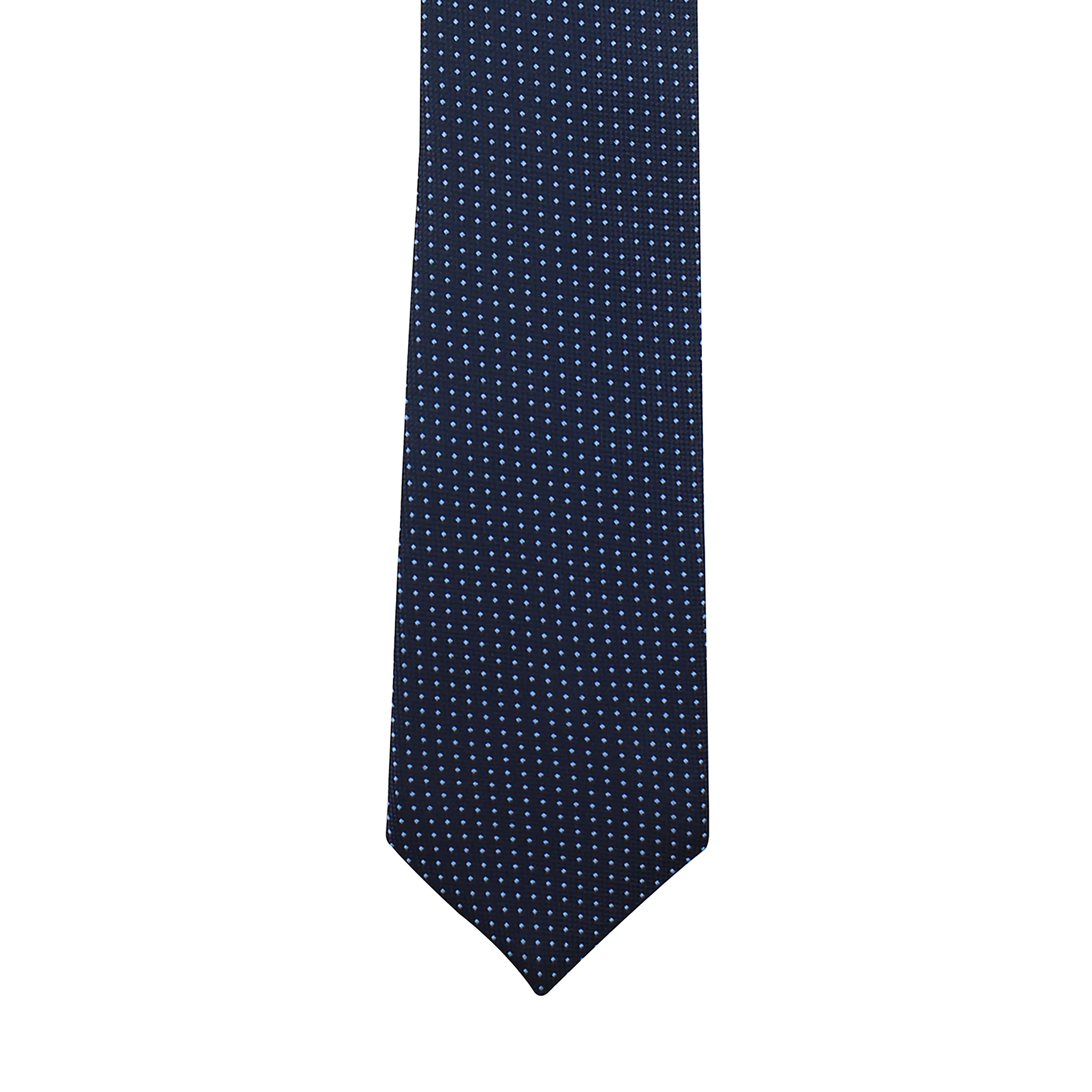 Kovove Graceful Blue Polka Dot Necktie and Pocket Square Gift Box