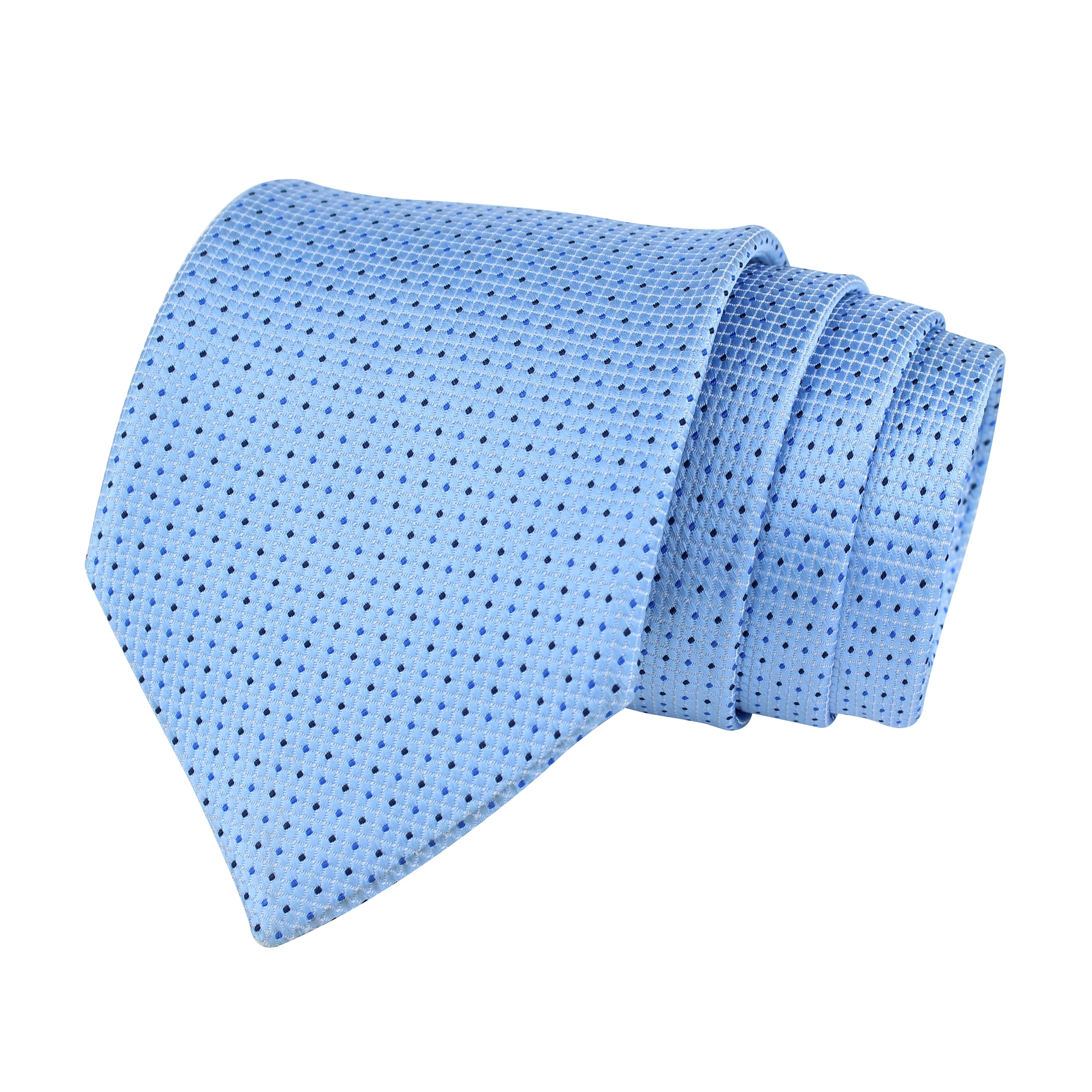 Kovove Graceful Cyan Polka Dot Neck Tie For Men