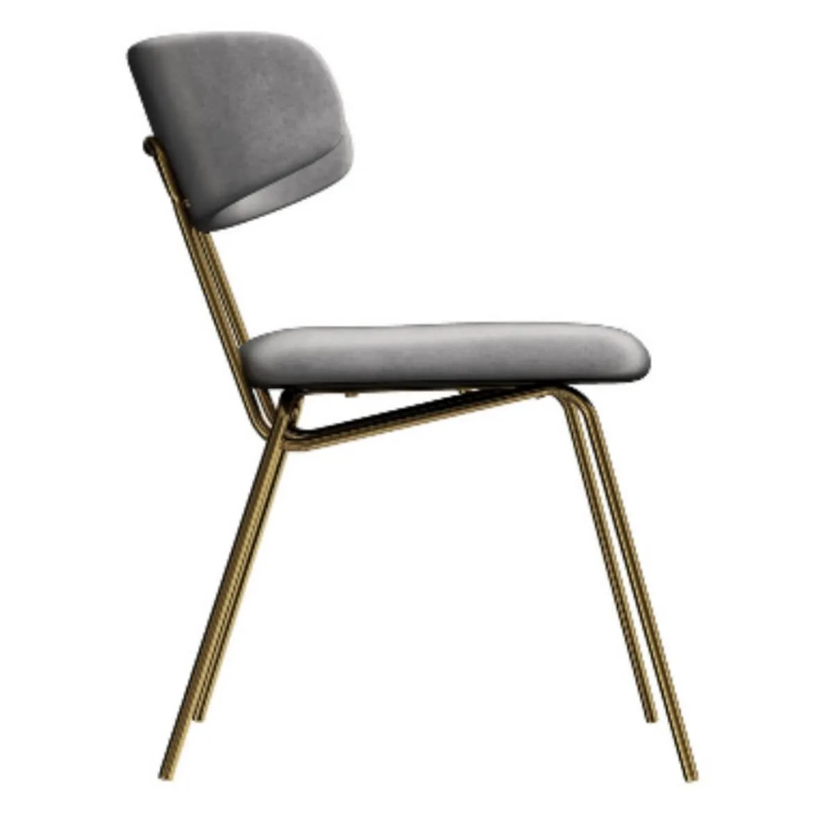 Kylie Modern Slategrey Dining Chair with Gold Legs Set of 2