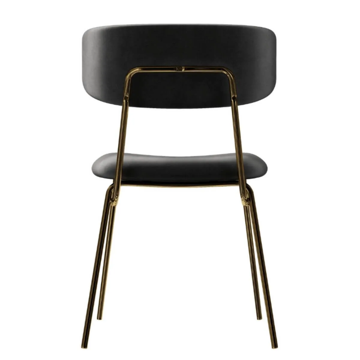 Kylie Modern Slategrey Dining Chair with Gold Legs Set of 2