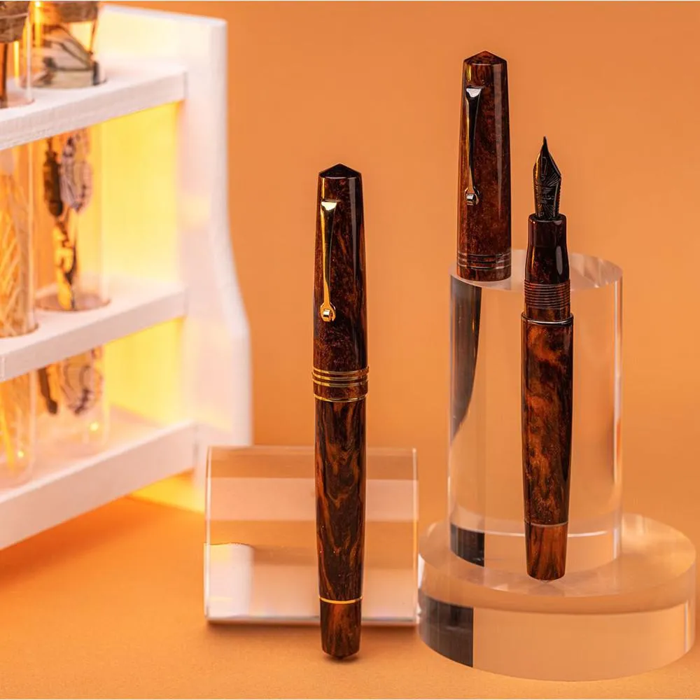 Leonardo × @scientificallyengineered Hatching Halloween "Jack-O-Lantern" Fountain Pen