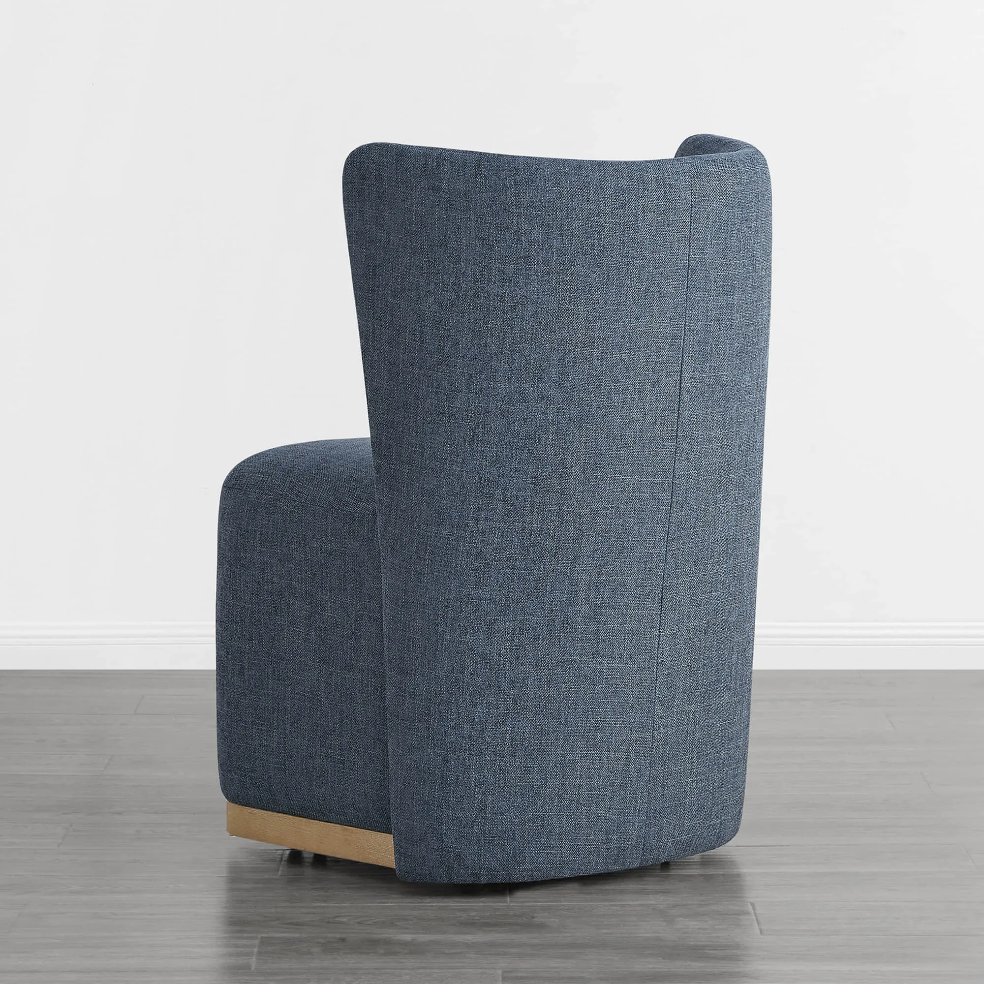 Lilibet Wingback Performance Fabric Dining Chair With Casters