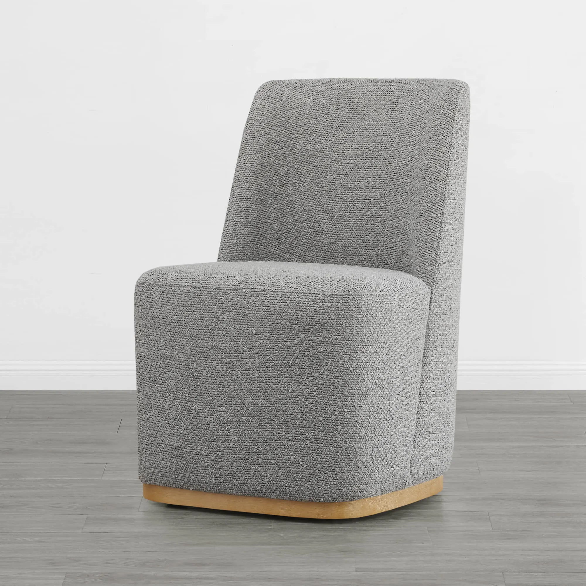 Lilibet Wingback Performance Fabric Dining Chair With Casters