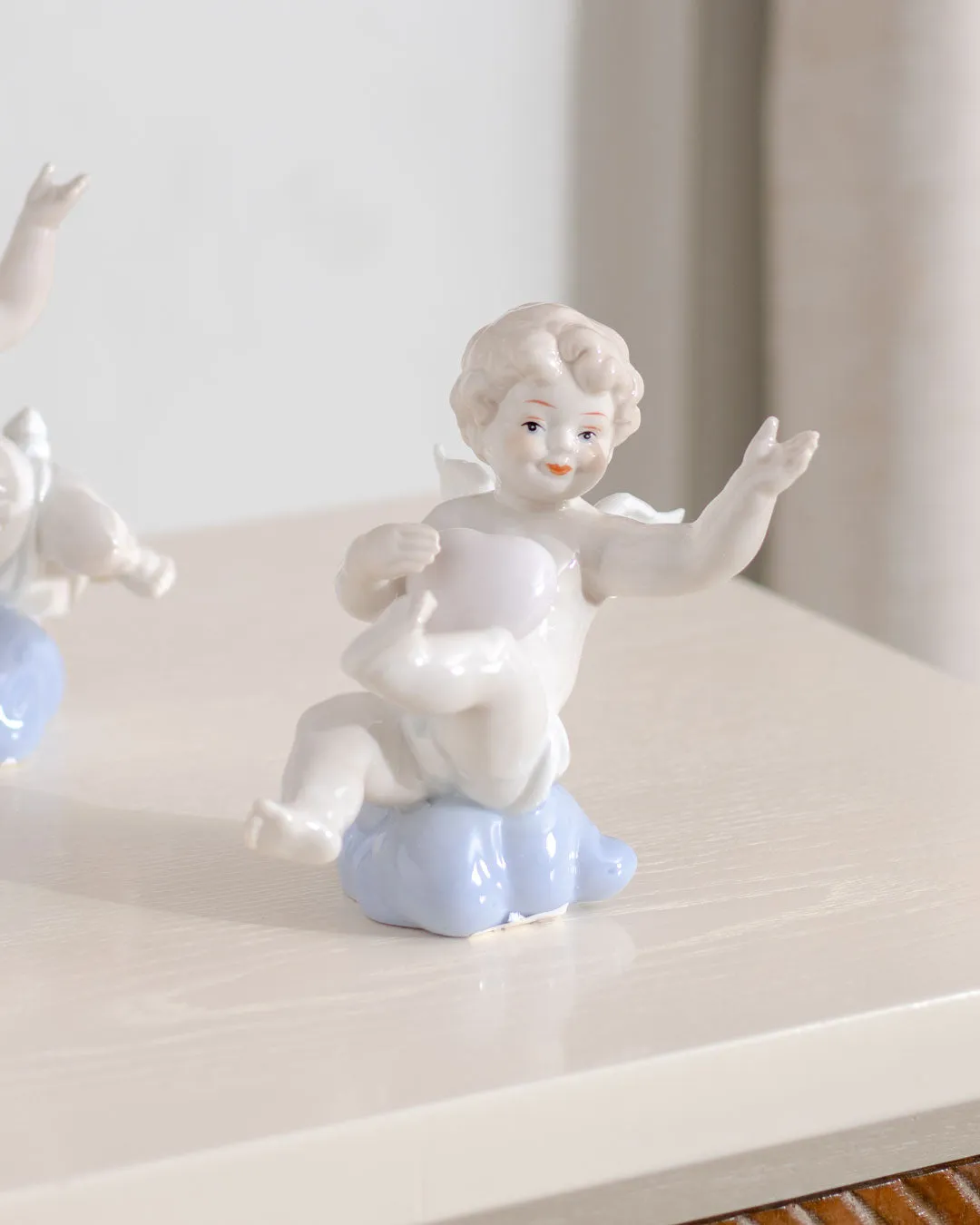 'Love Cupid' Fine Porcelain Figurine set of 2