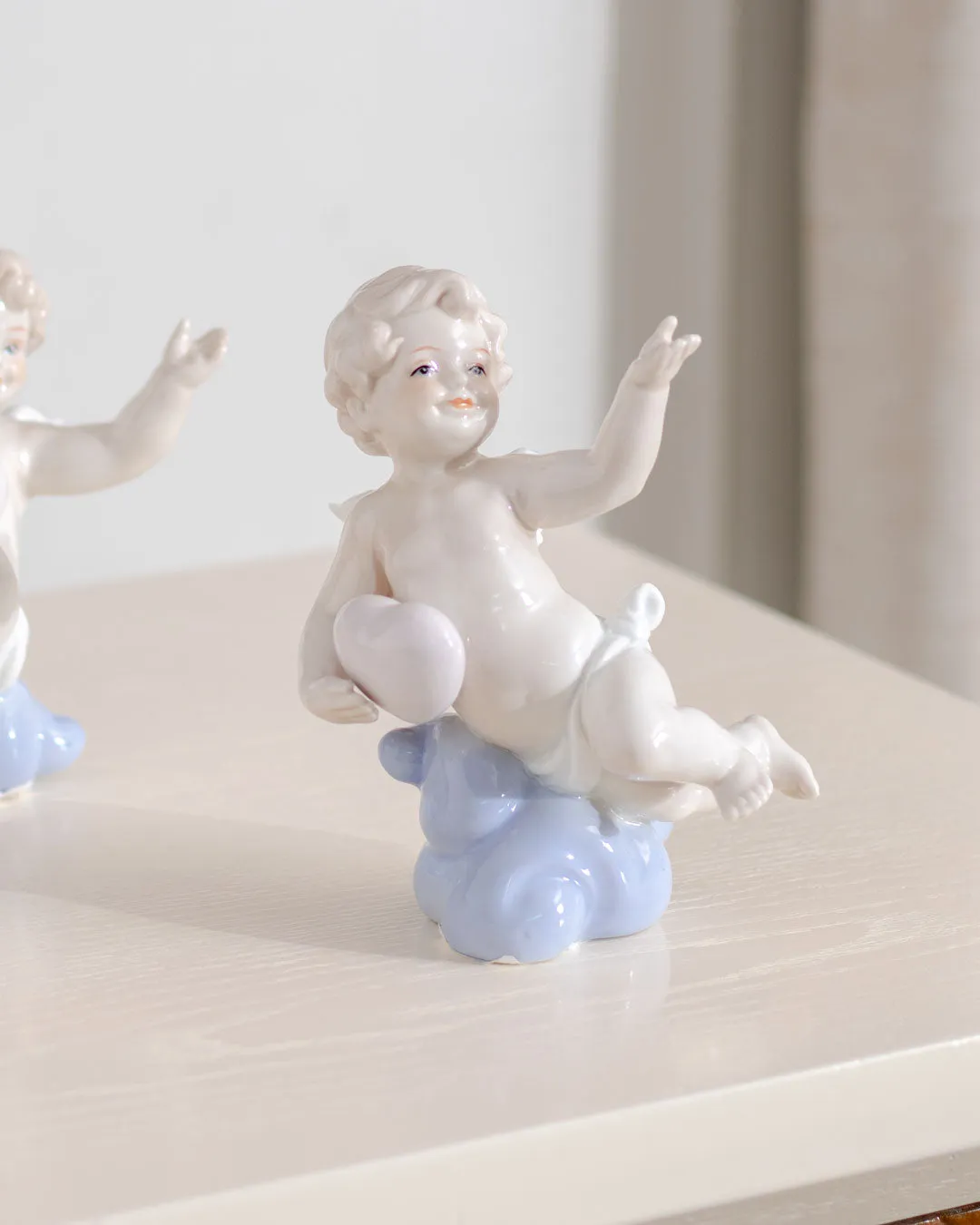 'Love Cupid' Fine Porcelain Figurine set of 2