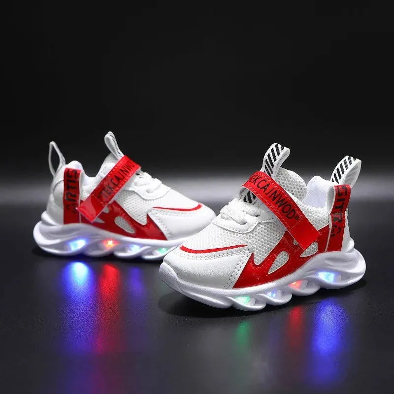 Luminous LED Glowing Breathable  Lighting Running Mesh Sneakers