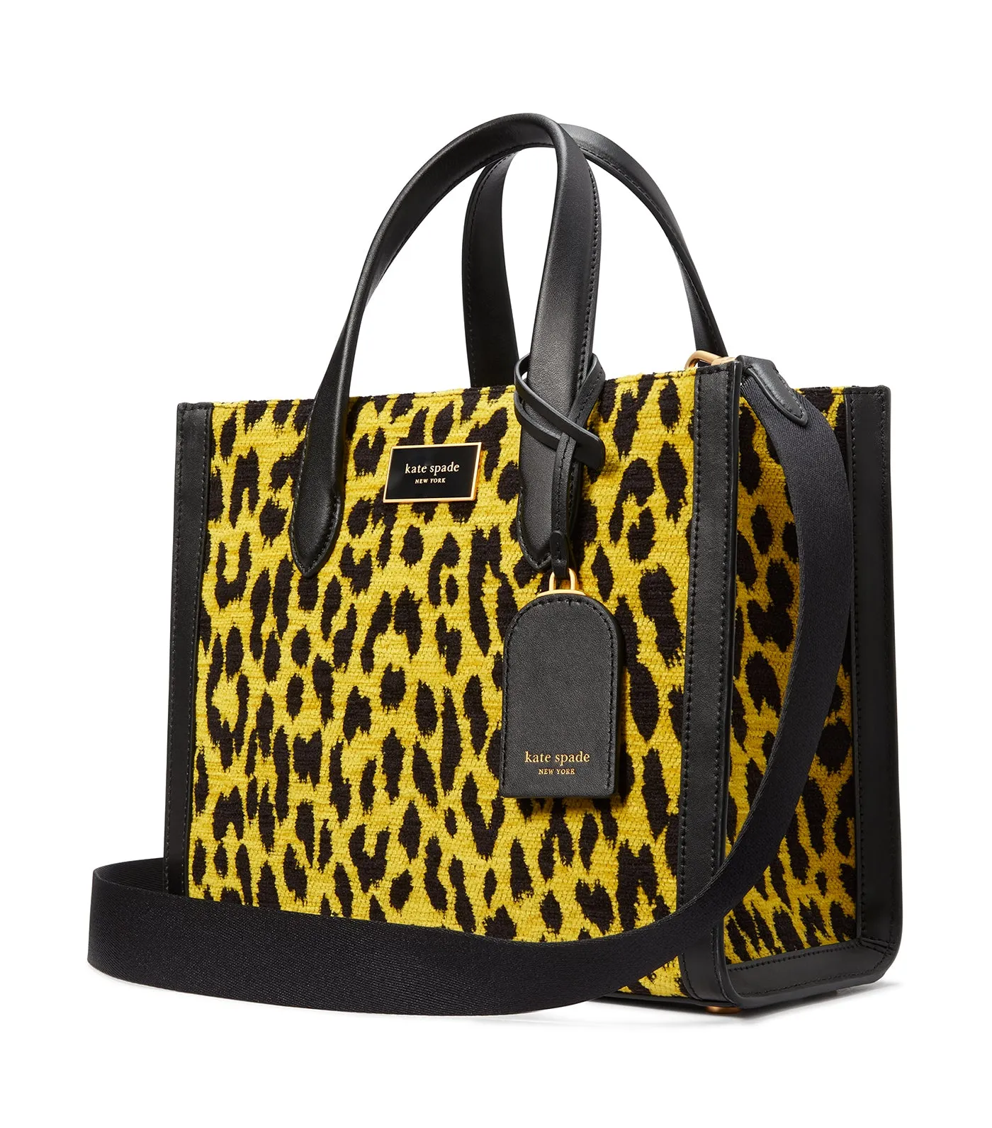 Manhattan Modern Leopard Chenille Small Tote Wild Chamomile Multi