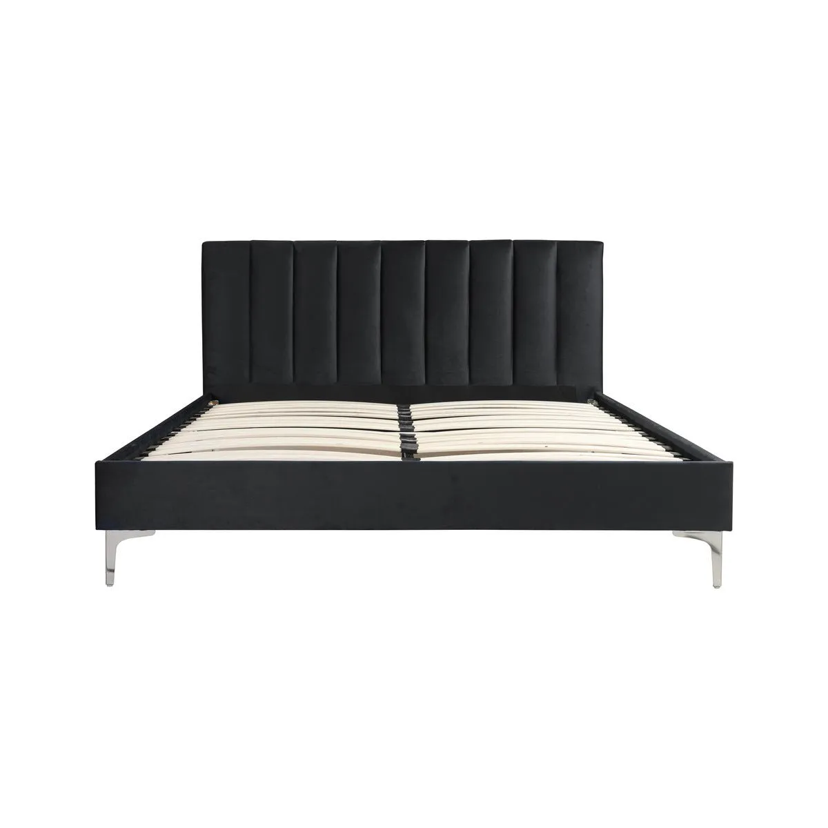 Melina Black Full Upholstered Platform Bed