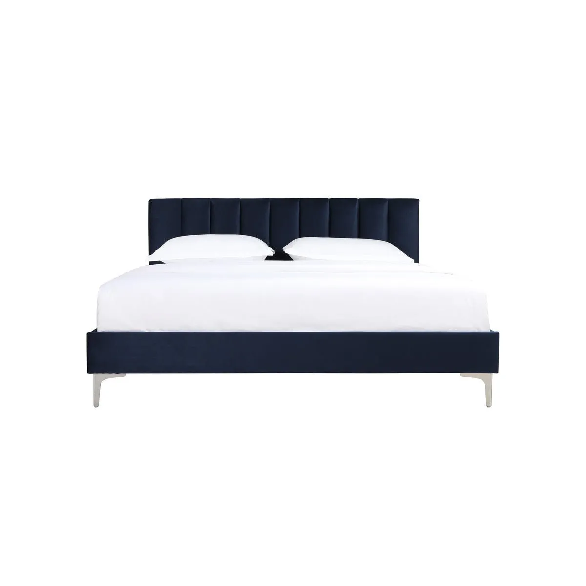 Melina Blue Full Upholstered Platform Bed