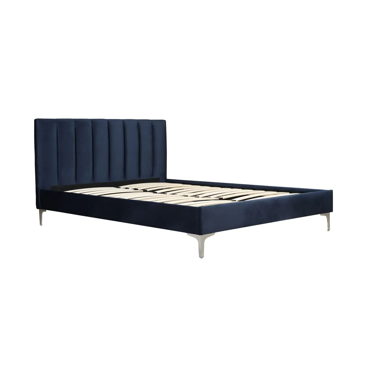 Melina Blue Full Upholstered Platform Bed