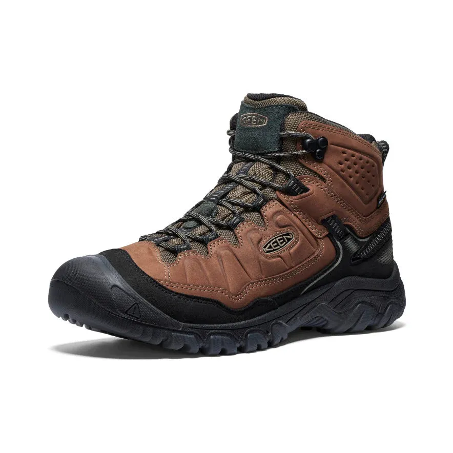 Men's Keen Targhee IV Waterproof Hiking Boot Color: Bison/ Black (WIDE WIDTH)