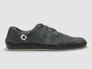 Men's Stitched Leather Shoes - Graphite