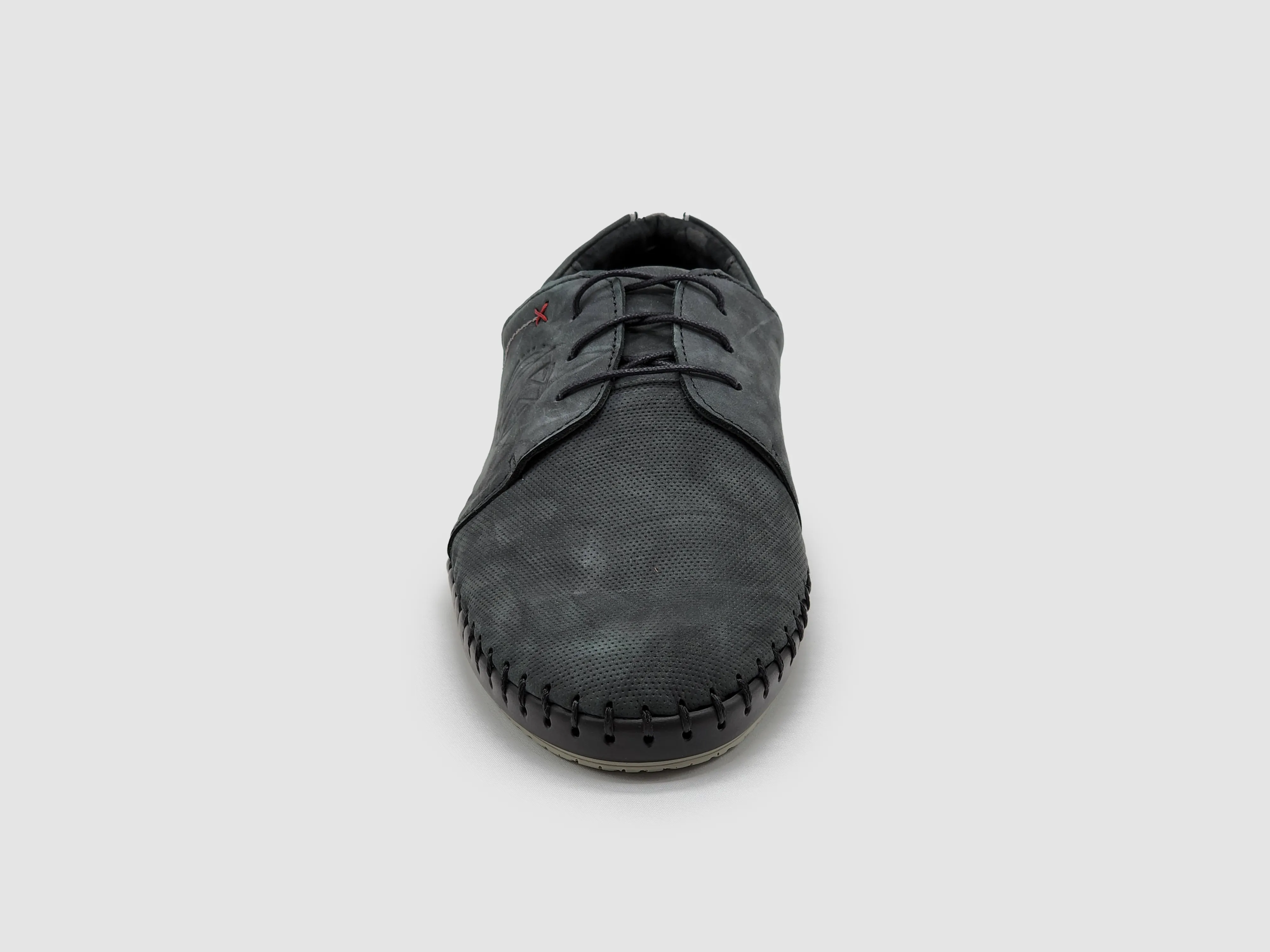 Men's Stitched Leather Shoes - Graphite