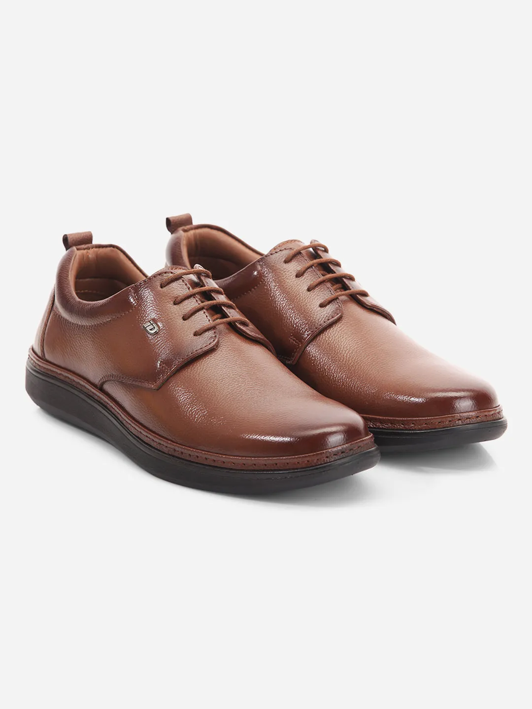 Men's Tan Round Toe Lace Up Semi Formal (ID2226)