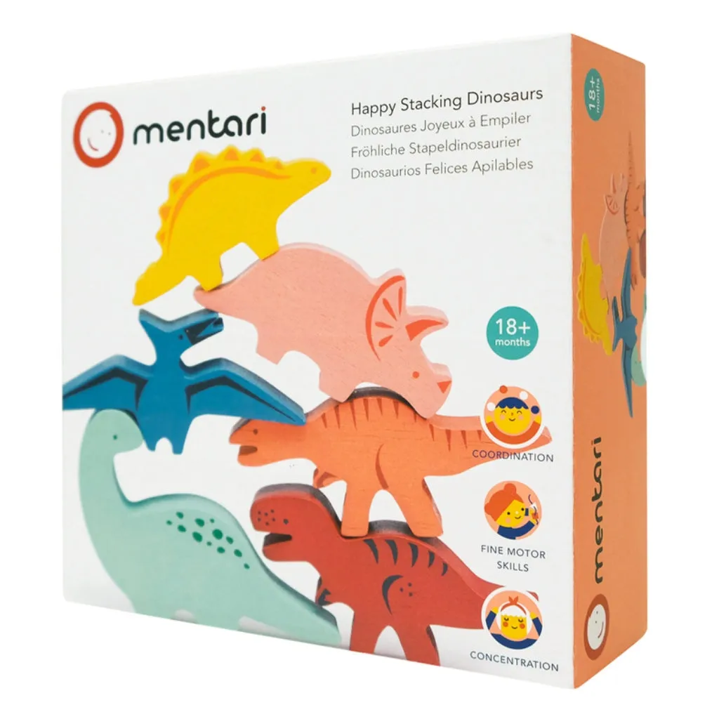 Mentari Happy Stacking Dinosaurs Set & Bag