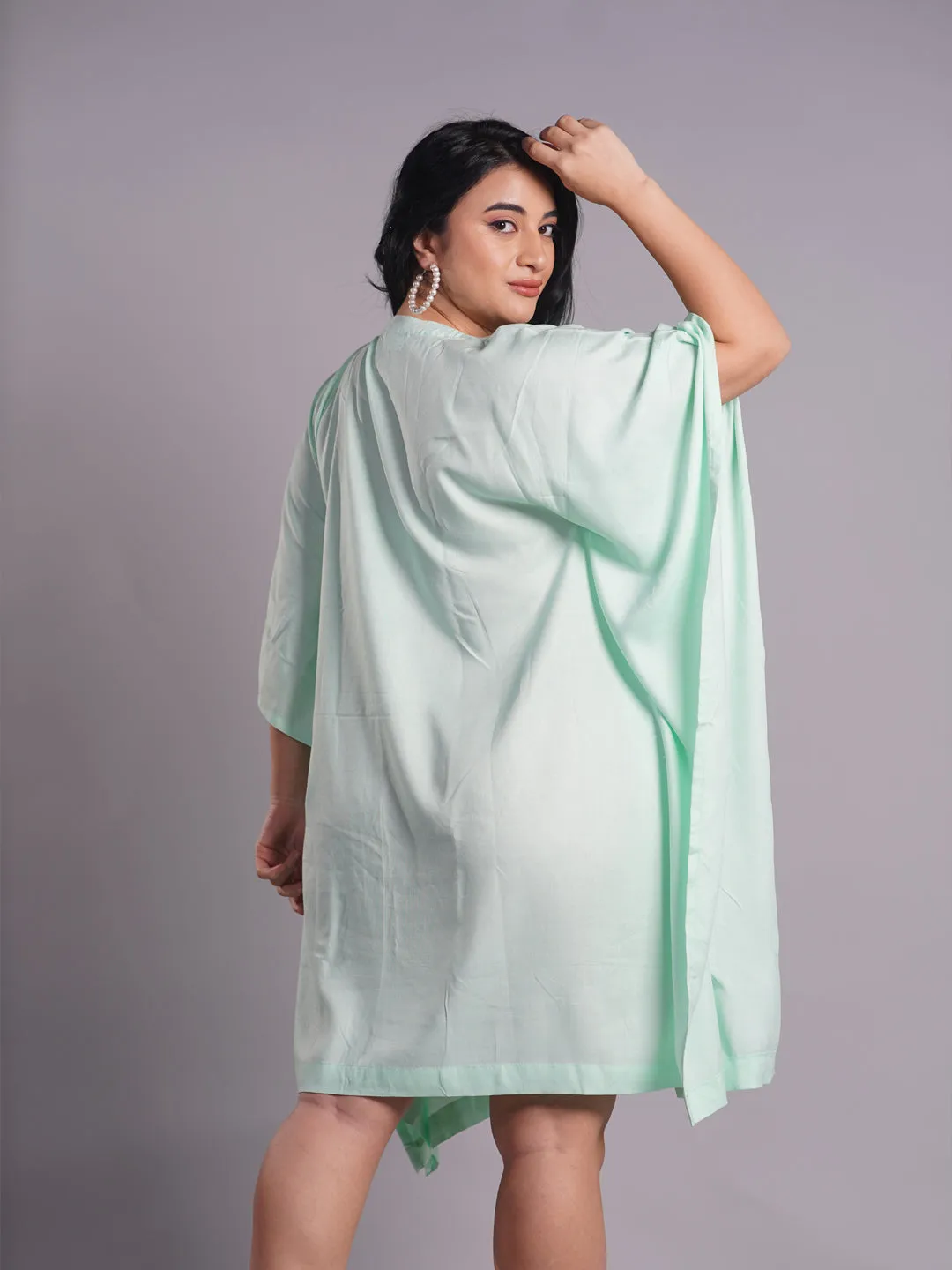 Mint Rayon Kaftan - Graceful