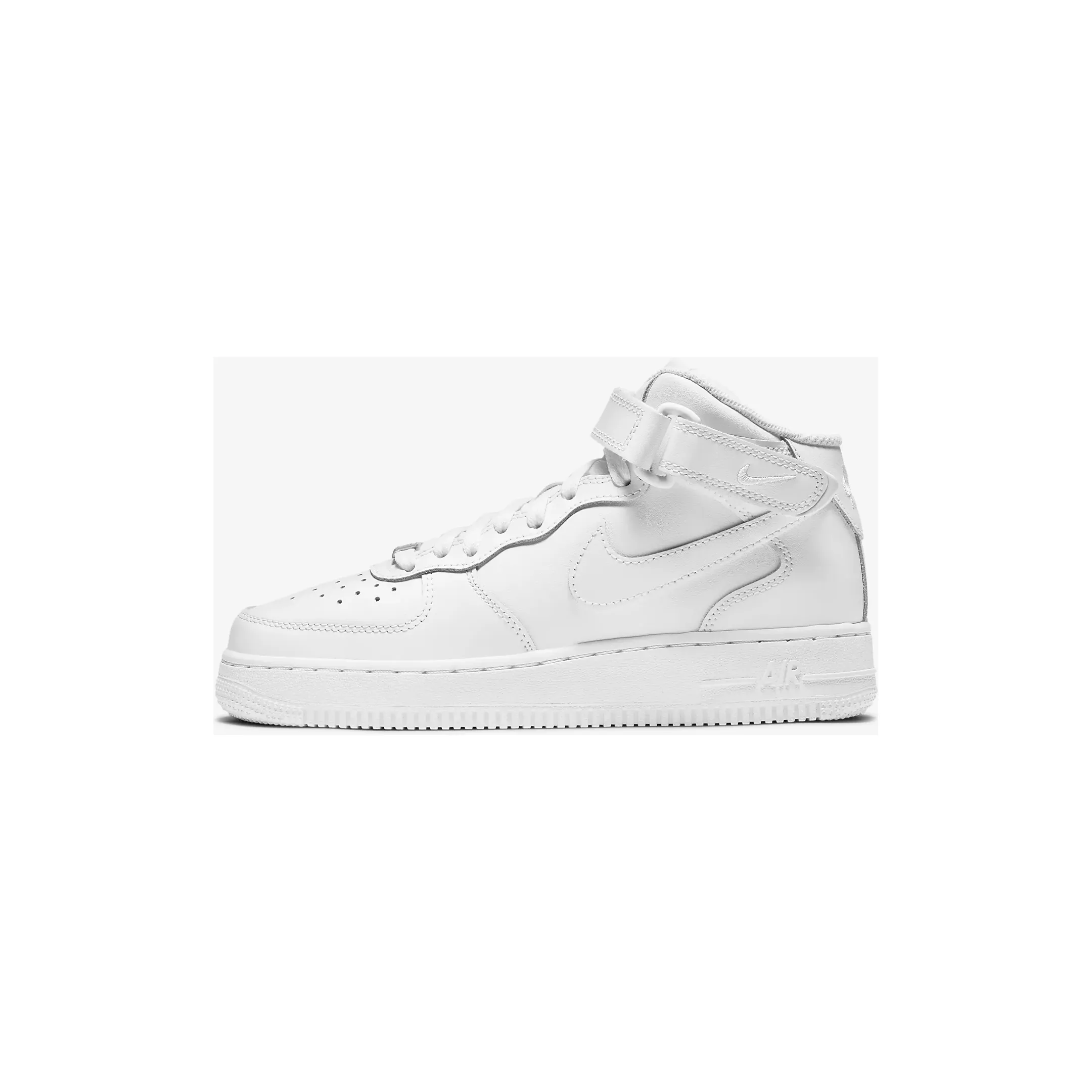 Nike Kid's Air Force 1 Mid LE Shoes - All White