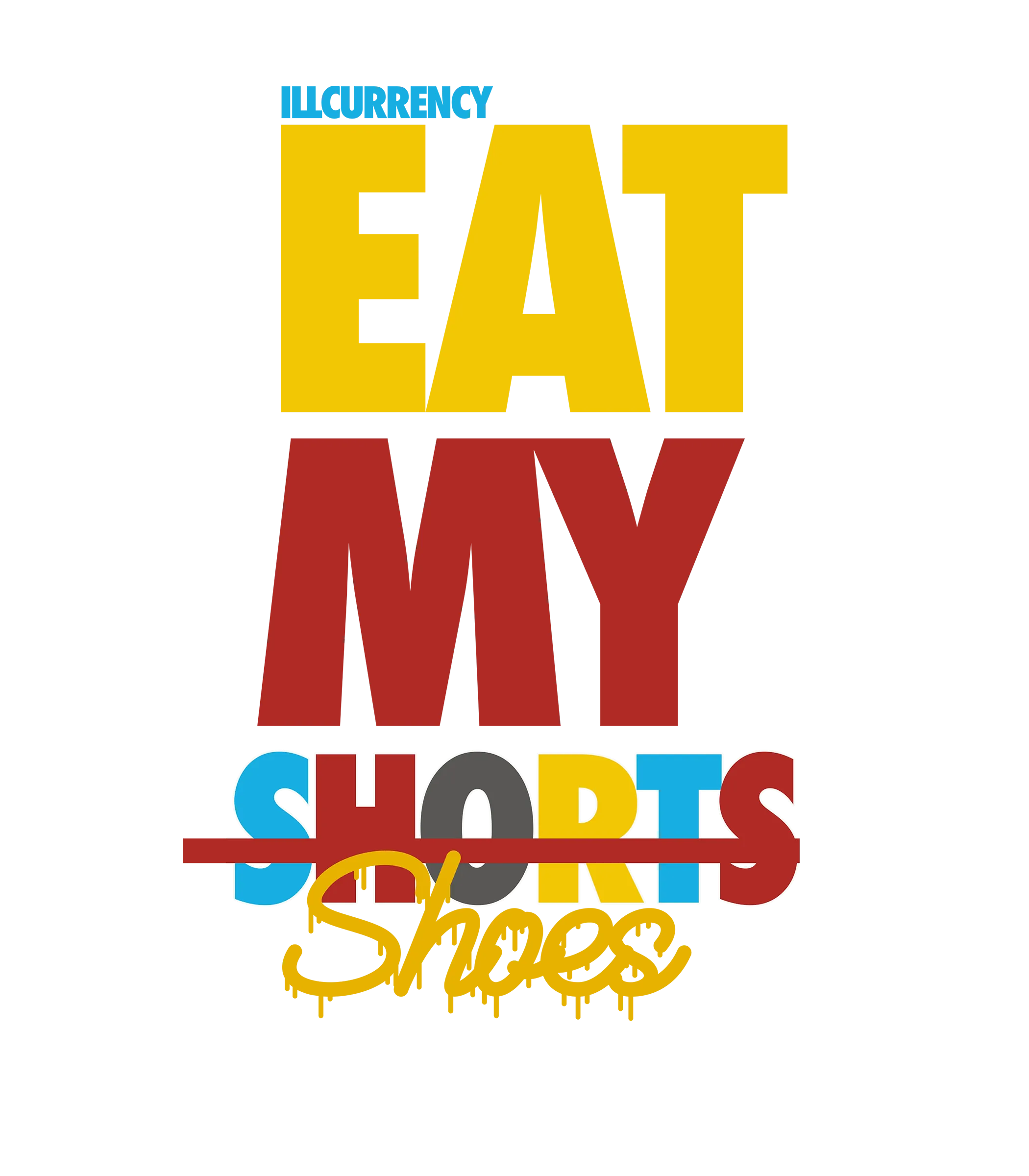 NIKE SB DUNK LOWS (Bart Simpson) | ILLCURRENCY White T-Shirt (EAT MY SHORTS)