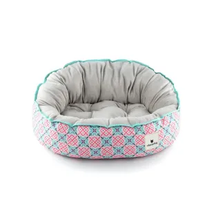 Ohpopdog Peranakan Inspired Bibik Pink 14 Reversible Dog Bed