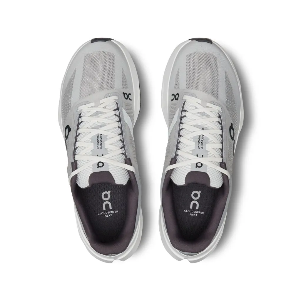 'On Running' Men's Cloudsurfer Next - Glacier / White