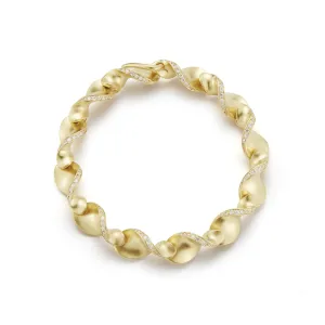 On The Edge Diamond and Yellow Gold Bracelet