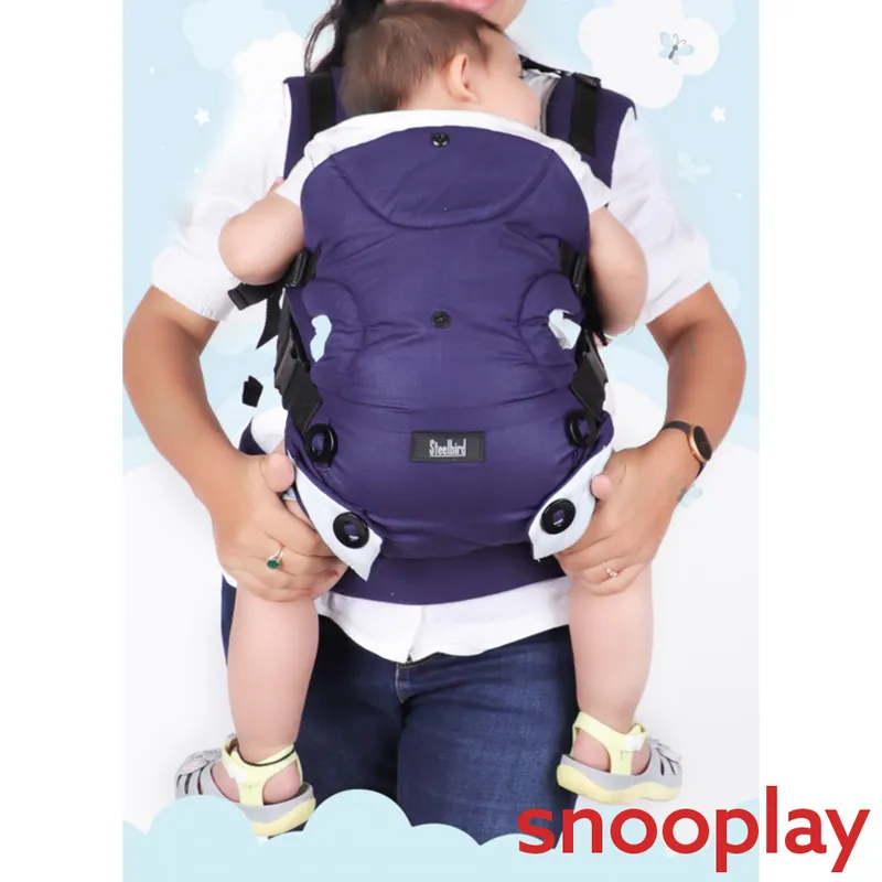 Original Steelbird Elegant Baby Carrier with 4 Carry Position (Grey & Navy Blue)