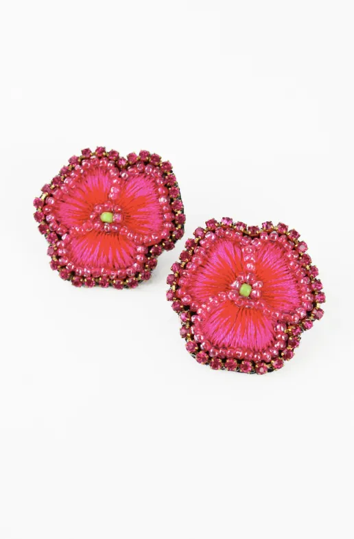 Pansy Stud Earrings