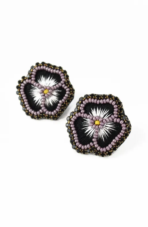 Pansy Stud Earrings