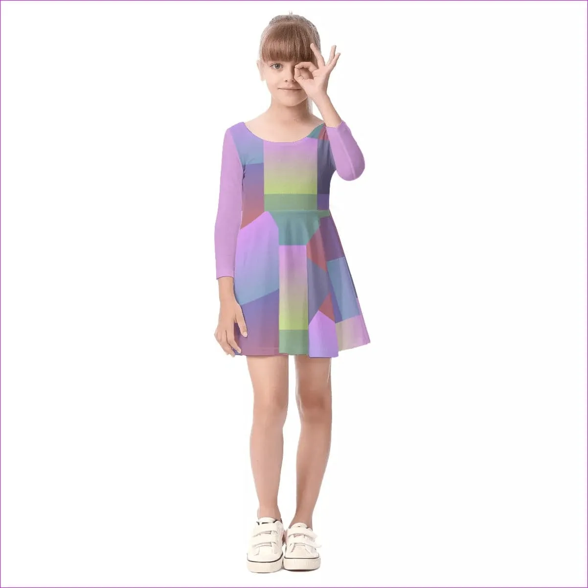 Paxx 2 Kids Girls Long Sleeve Dress