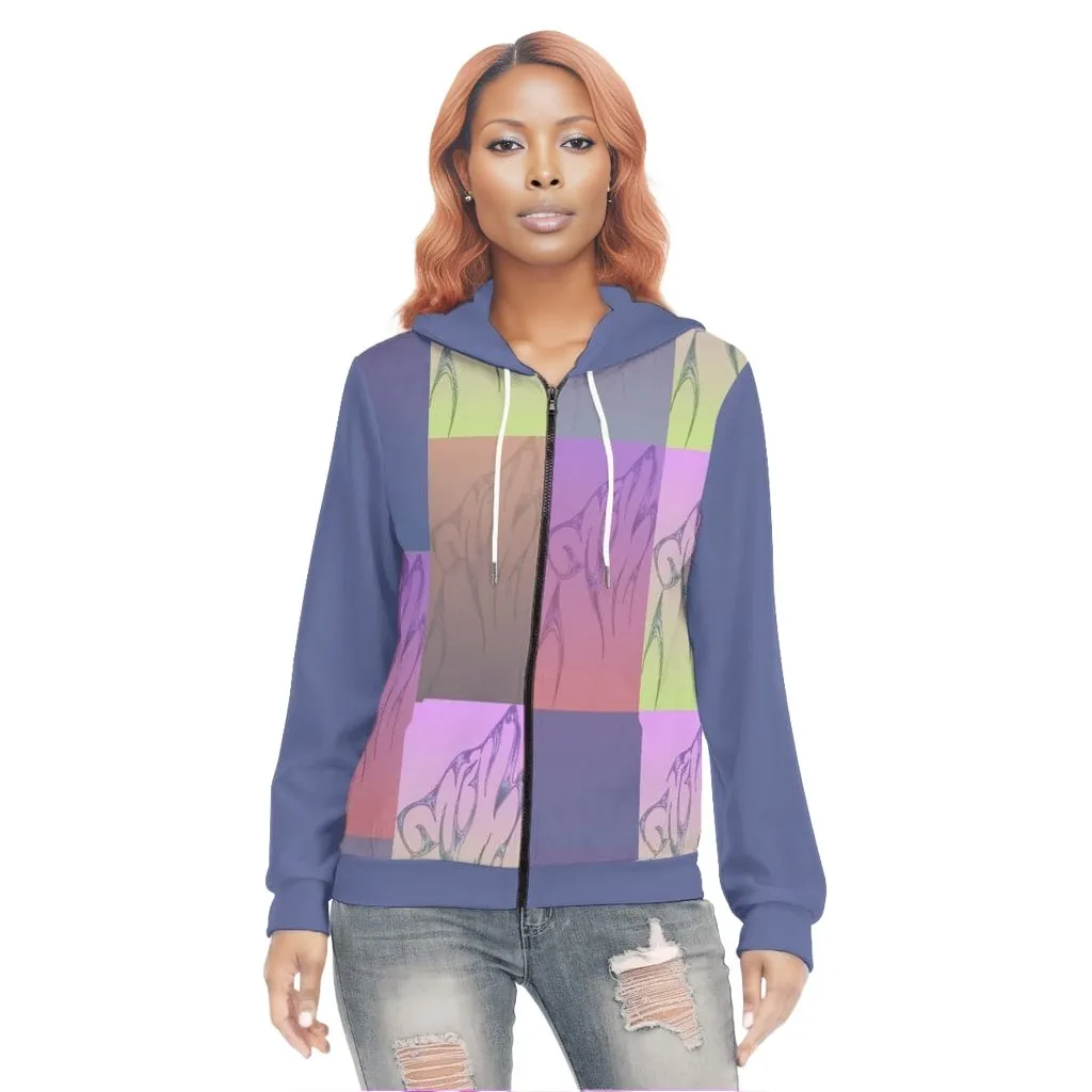 Paxx Womens Long Sleeve Hoodie With Zipper