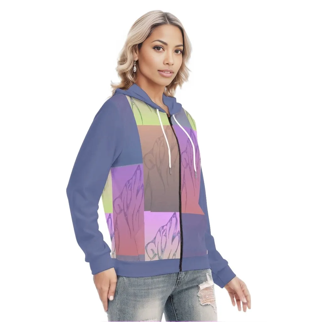 Paxx Womens Long Sleeve Hoodie With Zipper