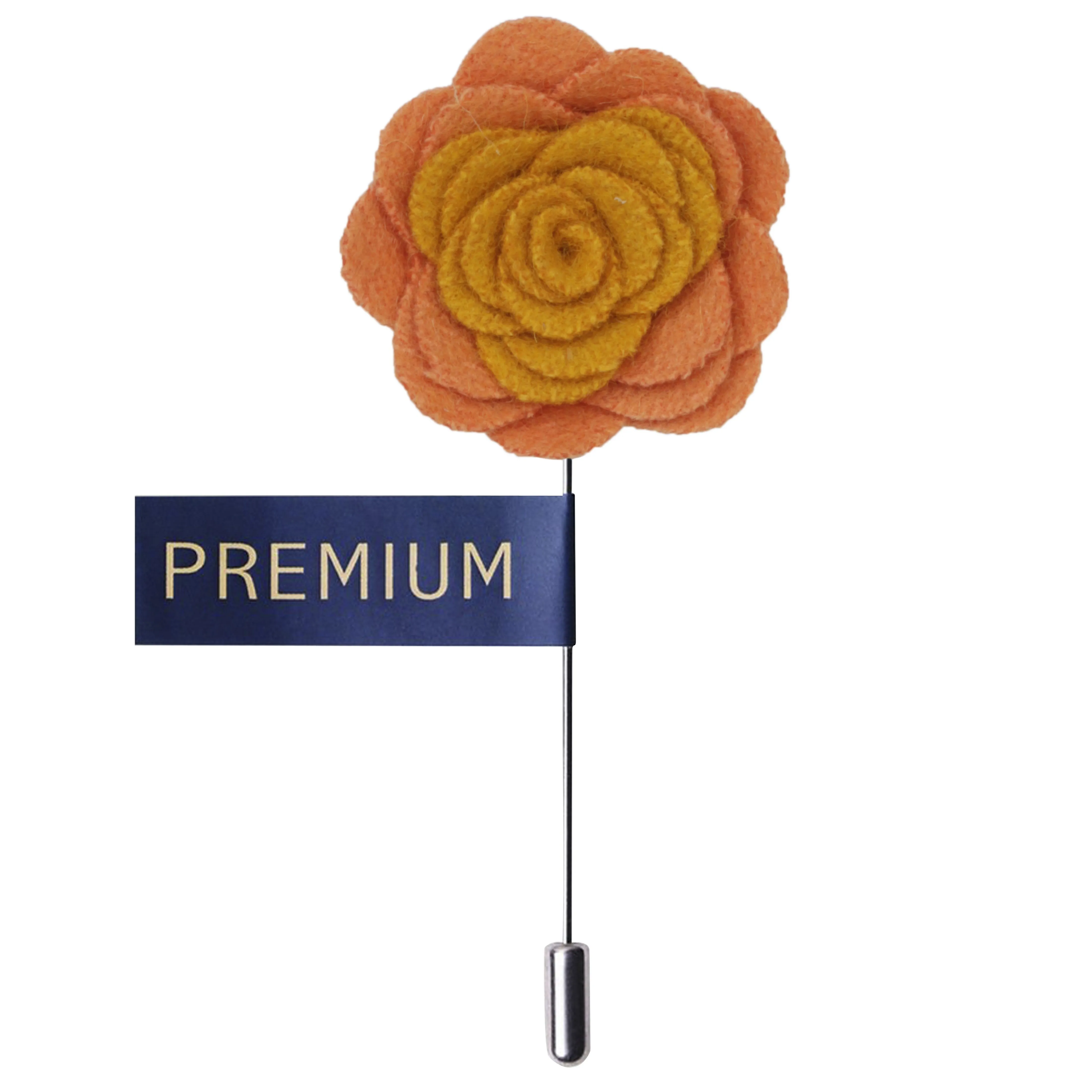 Peluche Graceful Bloom Yellow and Peach Colored Brooch for Men