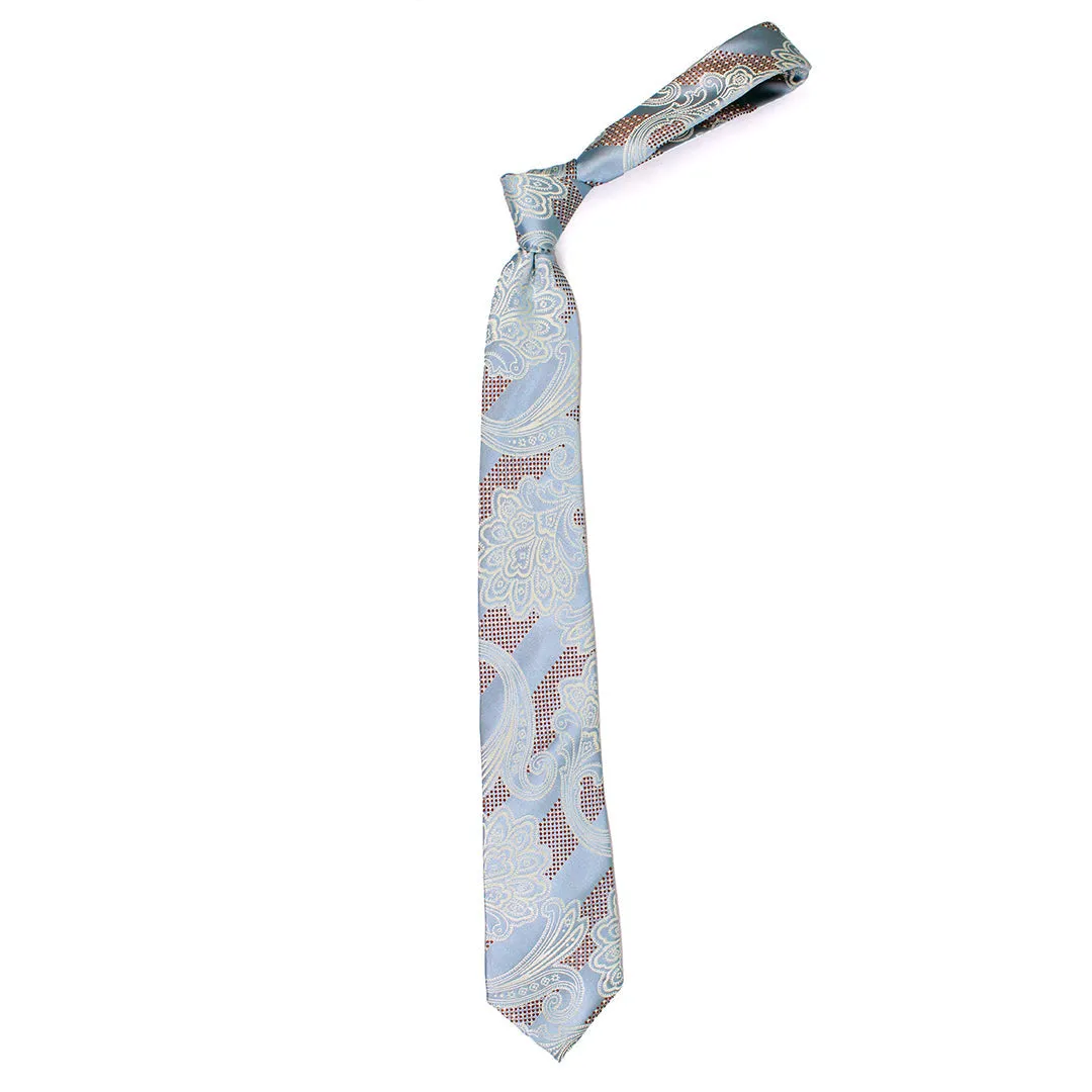 Peluche The Graceful  Blue Neck Tie & Pocket Square Set for Men